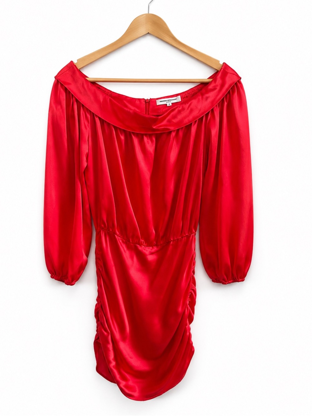 Amanda Uprichard Avra Red Silk Mini Dress Size Medium